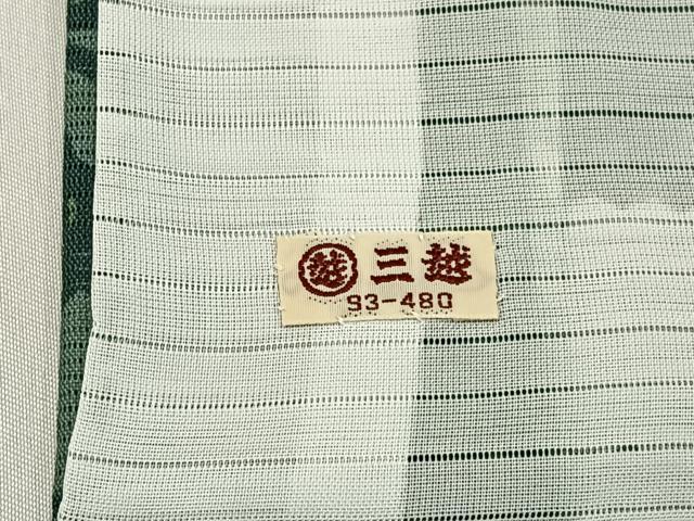 平和屋着物*夏物 小紋 絽 菊唐草文 三越扱い ロング丈 洗える着物 BAAX6864hj