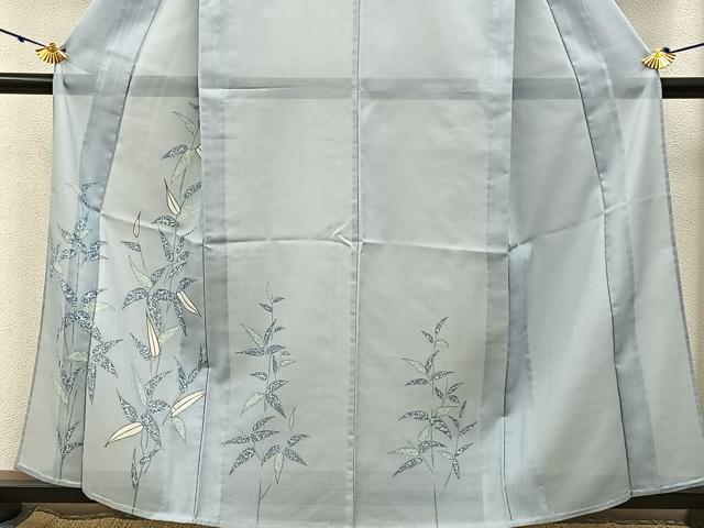 平和屋着物*夏物 訪問着 絽 草葉文 金彩 洗える着物 BAAX6872hj