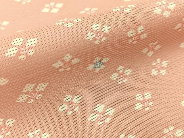 平和屋着物*夏物 小紋 絽 舞花文 洗える着物 BAAX6875hj