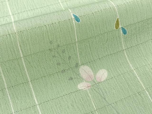 平和屋着物*夏物 小紋 絽縮緬 萩 洗える着物 BAAX6901hj