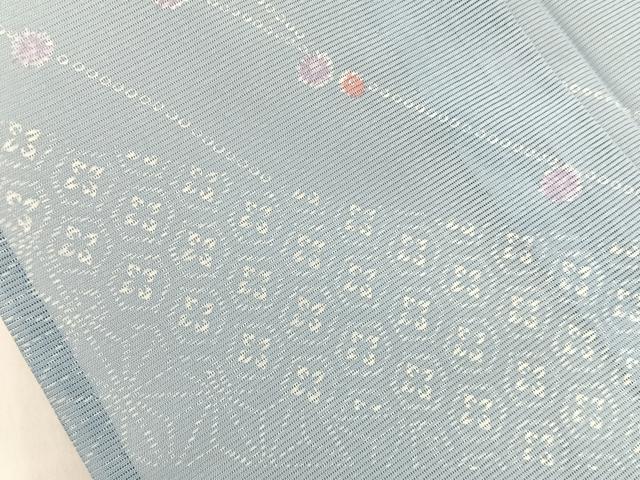 平和屋着物*夏物 小紋 絽 吉祥枝花文 洗える着物 BAAX6903hj