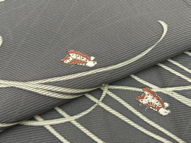 平和屋着物*夏物 訪問着 絽 刺繍 舞蝶文 正絹 逸品 BAAX6917hj