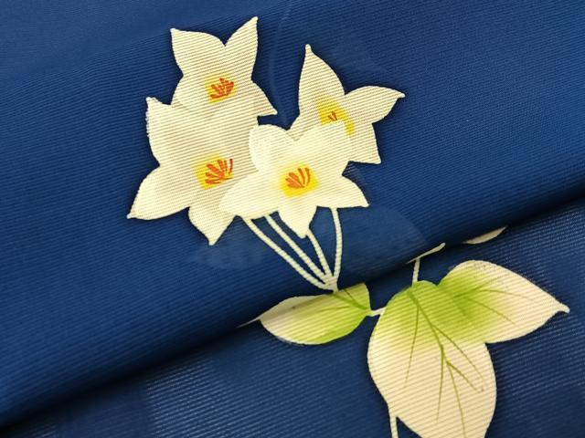 平和屋着物*夏物 訪問着 絽 桔梗 ロング丈 正絹 逸品 未使用 BAAX6932hj