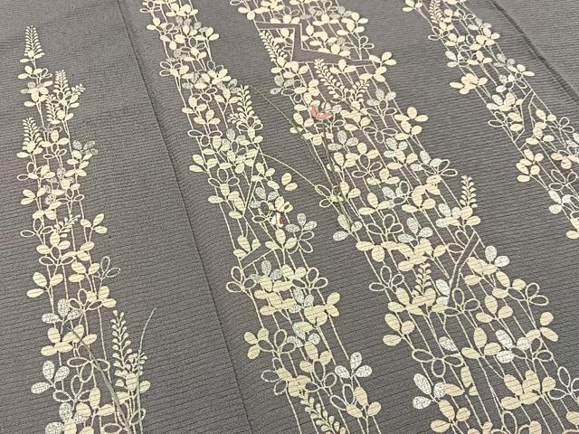 平和屋着物*夏物 訪問着 絽 刺繍 蜻蛉に萩 銀彩 正絹 逸品 BAAX6933hj