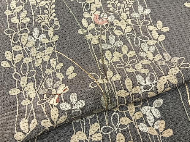 平和屋着物*夏物 訪問着 絽 刺繍 蜻蛉に萩 銀彩 正絹 逸品 BAAX6933hj