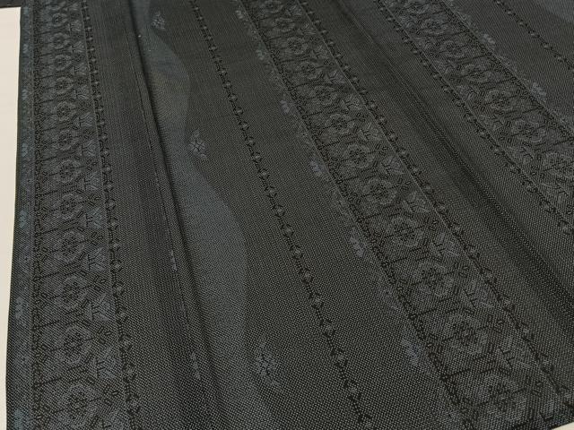 平和屋着物*夏物 本場大島紬 夏大島 草花文 正絹 逸品 BAAX6935hj