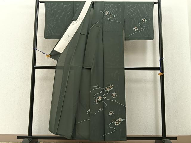 平和屋着物*夏物 訪問着 絽 花丸文 金彩 正絹 逸品 BAAX6936hj