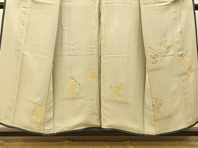 平和屋着物▽訪問着 無双 紗袷 紗×絽 童子遊び 正絹 逸品 BAAX6945hj