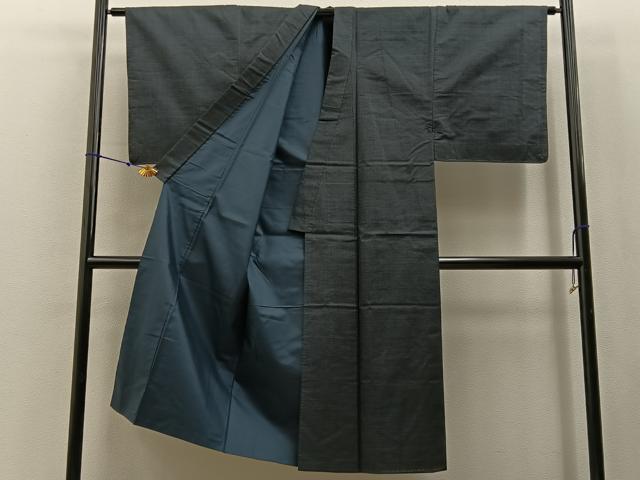 平和屋着物■男性 本場大島紬 アンサンブル 80亀甲 総詰め 反端付き 正絹 逸品 BAAX6995hj
