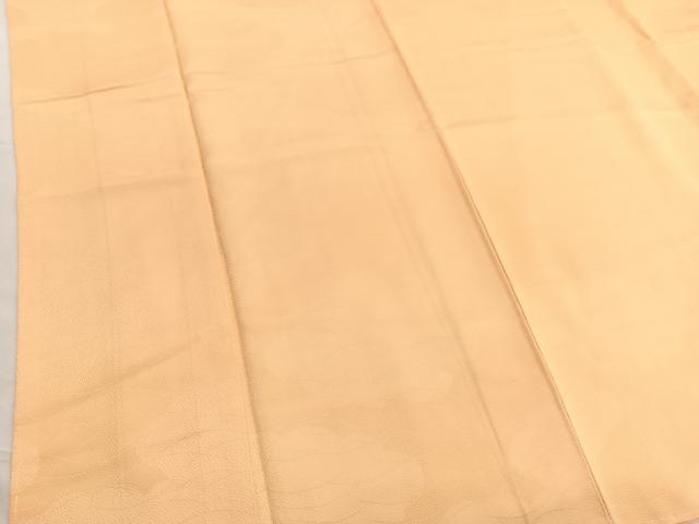 平和屋着物■上質な色無地 雲取り芝草地紋 萱草色 正絹 逸品 未使用 BAAX7001hv