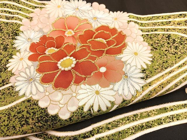平和屋着物■豪華黒留袖 駒刺繍 流水花丸文 金彩 正絹 逸品 BAAX7009hv