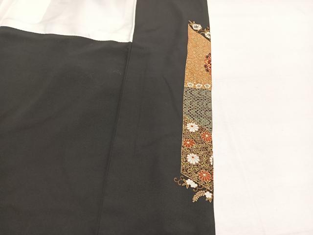 平和屋着物■豪華黒留袖 駒刺繍 鳳凰雪輪花文 金彩 正絹 逸品 BAAX7015hv