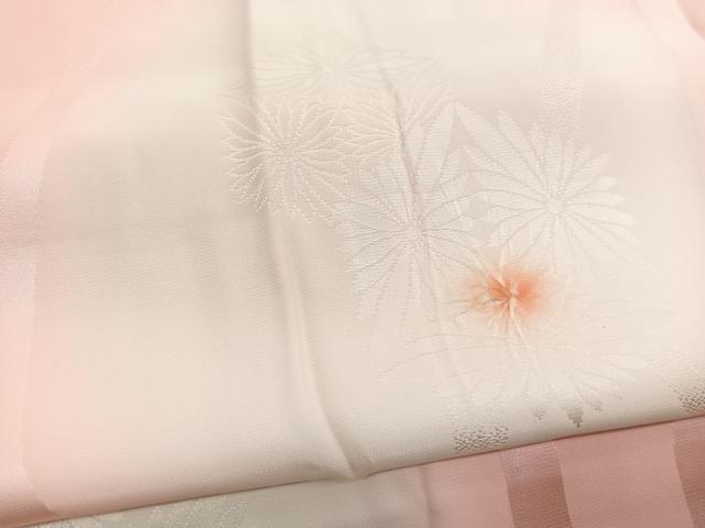 平和屋着物■長襦袢 袷 絞り 立波亀甲花文 暈し染め 半衿刺繍 正絹 逸品 BAAX7029hv