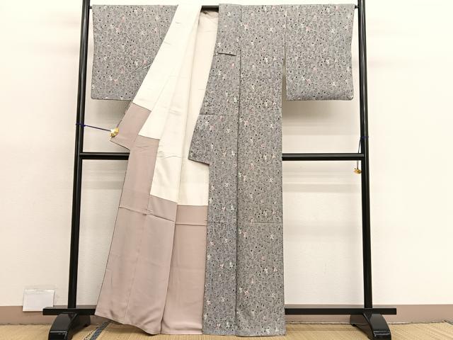 平和屋着物■上質な小紋 人物文 正絹 逸品 BAAX7047hv