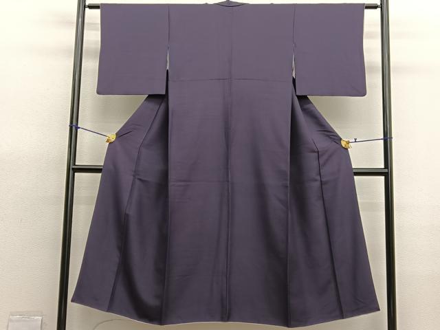 平和屋着物■上質な色無地 奥田織物工場謹製 浜つなぎ 紅消鼠色 証紙付き 正絹 逸品 BAAX7066hv