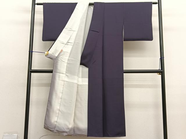 平和屋着物■上質な色無地 奥田織物工場謹製 浜つなぎ 紅消鼠色 証紙付き 正絹 逸品 BAAX7066hv