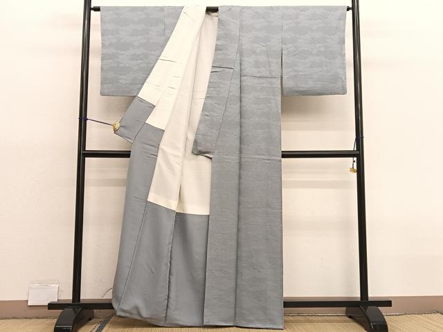 平和屋着物■上質な色無地 瑞雲地紋 蕎麦切色 正絹 逸品 BAAX7071hv