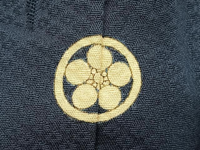 平和屋着物■上質な色無地 木立地紋 藍鉄色 正絹 逸品 BAAX7078hv