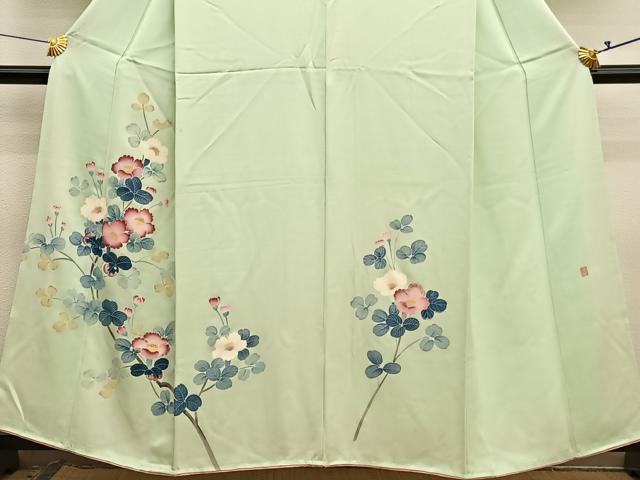 平和屋着物■訪問着 友禅 作家物 枝椿 正絹 逸品 BAAX7114hv