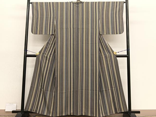 平和屋着物■上質な小紋 間道 正絹 逸品 BAAX7138hv