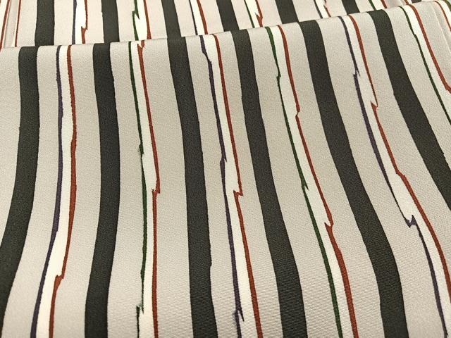 平和屋着物■上質な小紋 変わり縞 正絹 逸品 BAAX7146hv