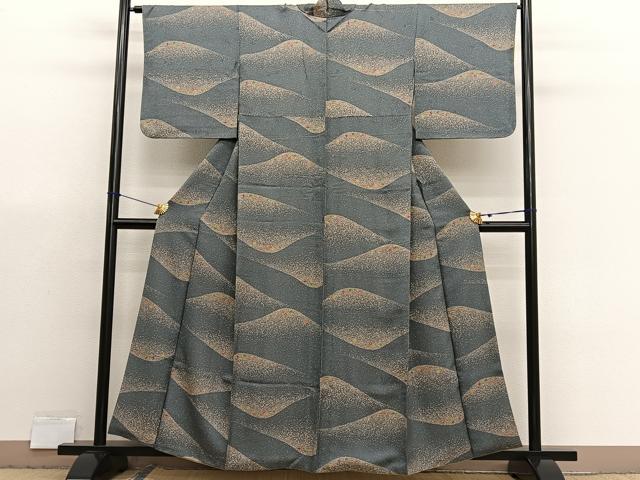 平和屋着物■上質な小紋 遠山草花文 正絹 逸品 BAAX7156hv