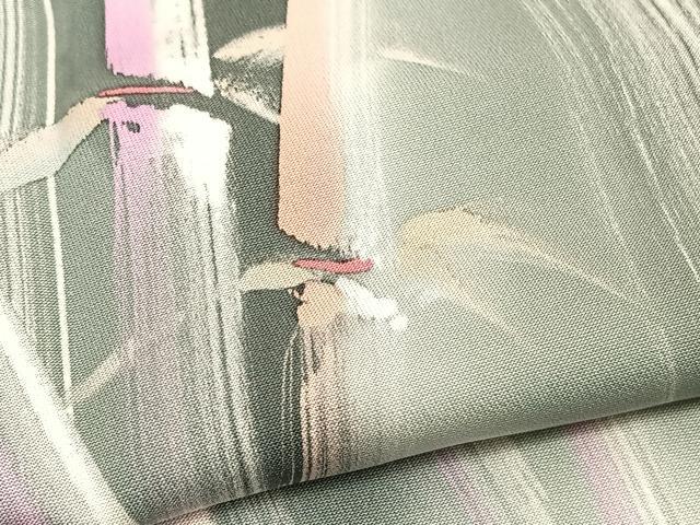 平和屋着物▽上質な小紋 単衣 竹 暈し染め 正絹 逸品 BAAX7169hv