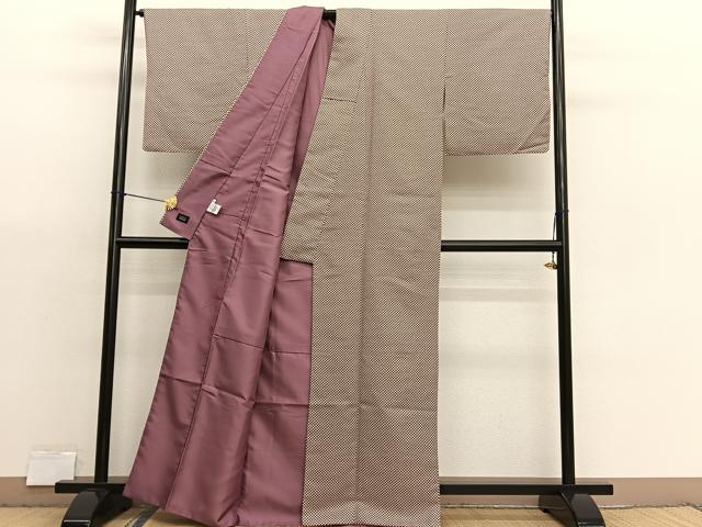 平和屋着物●ファッションブランド hiromichi nakano ヒロミチナカノ 小紋 市松文様 洗える着物 BAAX7172hv