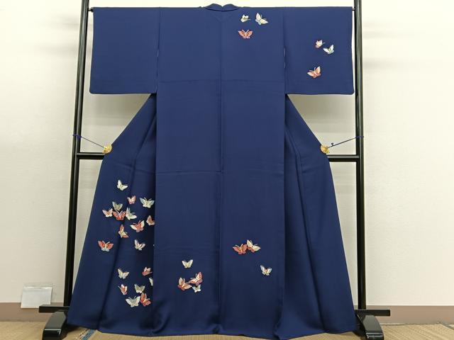 平和屋着物■訪問着 舞蝶文 正絹 逸品 BAAX7192hv