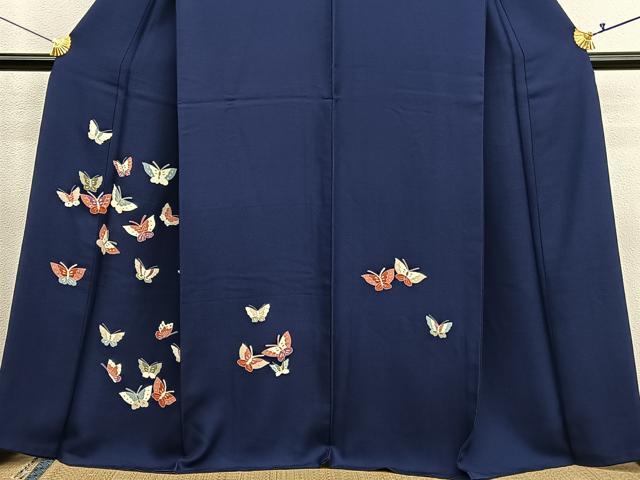 平和屋着物■訪問着 舞蝶文 正絹 逸品 BAAX7192hv