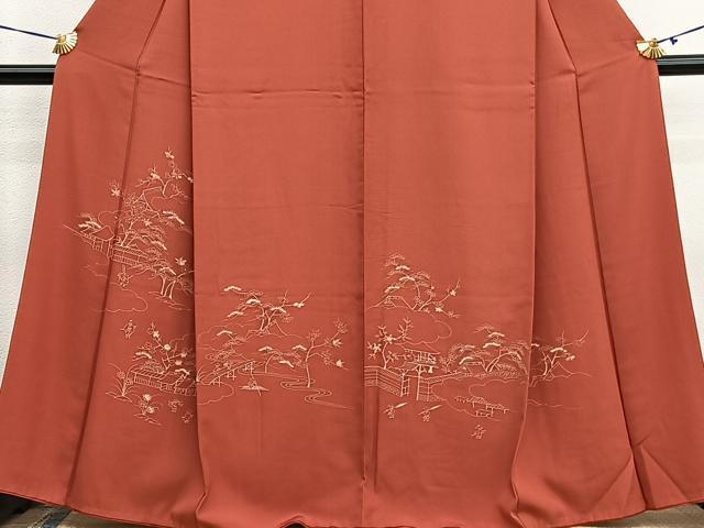 平和屋着物■訪問着 浜松文 ろうけつ染め 正絹 逸品 BAAX7193hv
