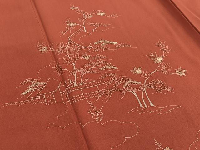 平和屋着物■訪問着 浜松文 ろうけつ染め 正絹 逸品 BAAX7193hv