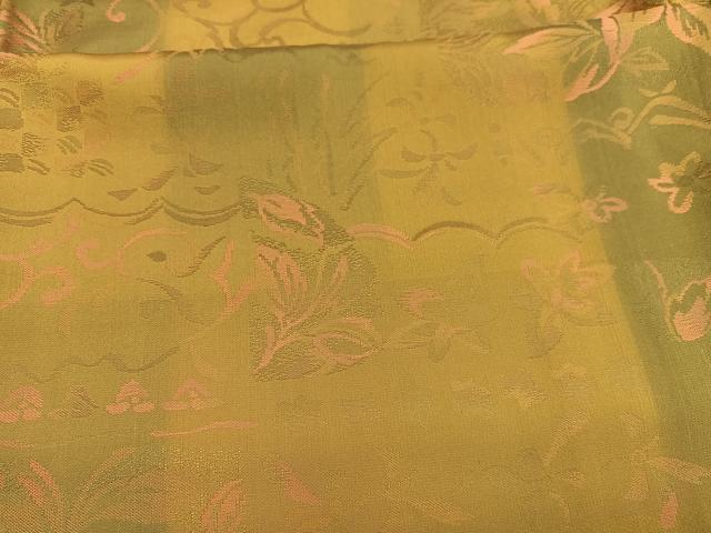 平和屋着物■上質なお召 花唐草文 暈し染め 正絹 逸品 BAAX7195hv