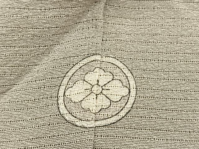 平和屋着物*夏物 色無地 絽縮緬 砂色 正絹 逸品 BAAX7242hv