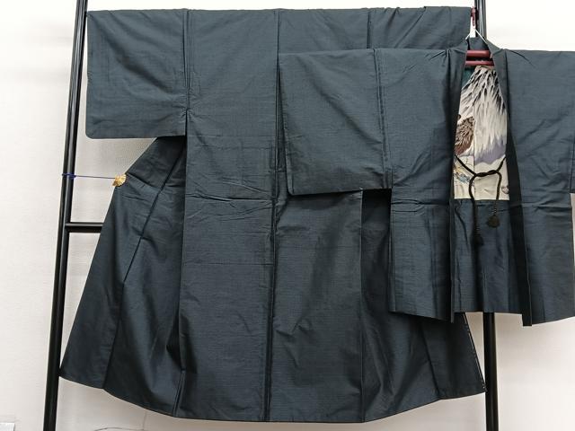 平和屋着物■男性 本場大島紬 アンサンブル 80亀甲 総詰め 正絹 逸品 BAAX7330hv