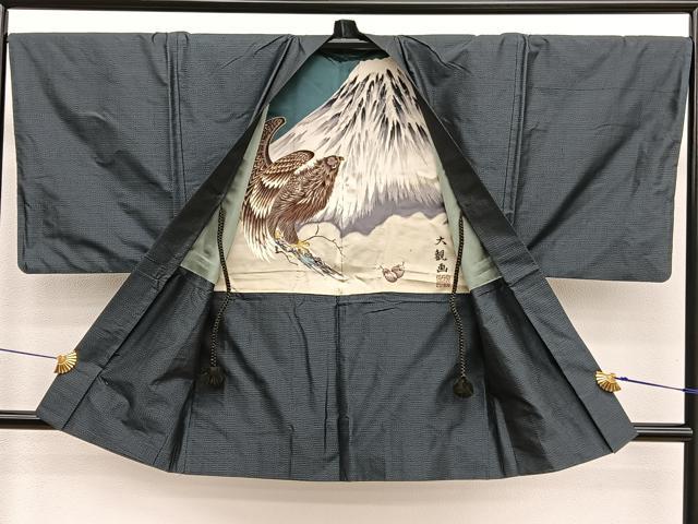 平和屋着物■男性 本場大島紬 アンサンブル 80亀甲 総詰め 正絹 逸品 BAAX7330hv