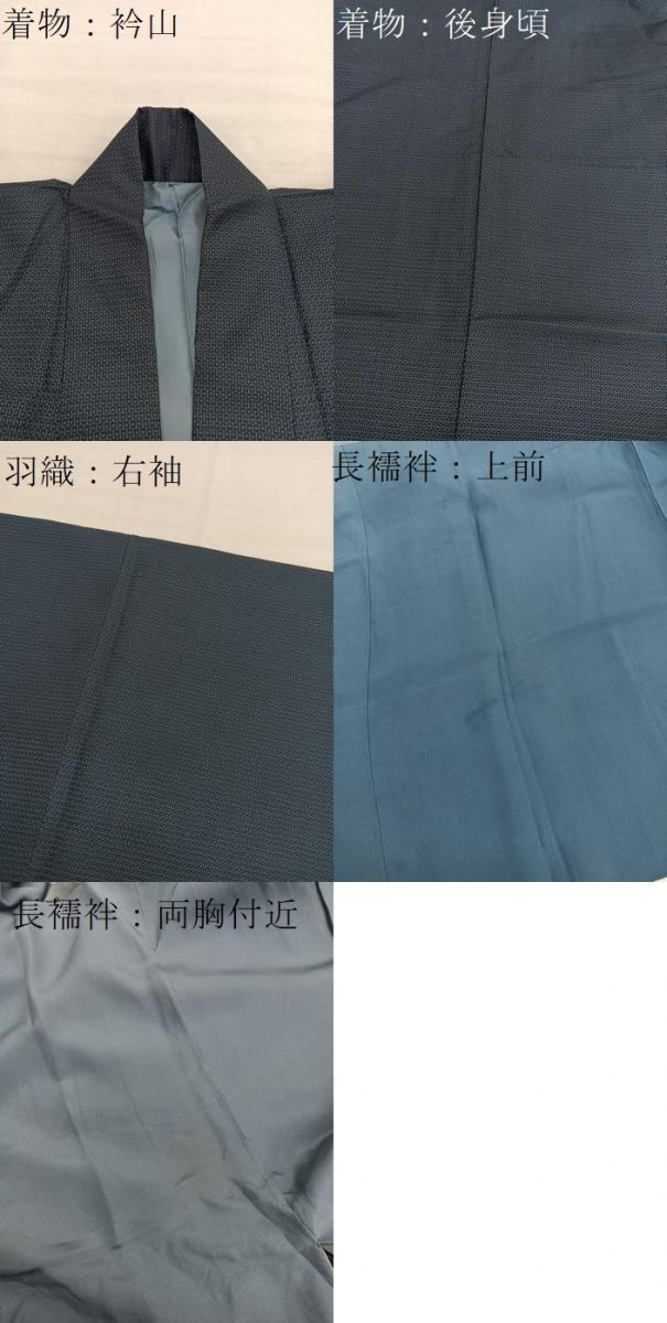 平和屋着物●男性 本場大島紬 アンサンブル 長襦袢(袷)セット 100亀甲 総詰め 正絹 逸品 BAAX7331hv