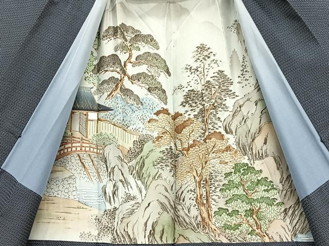 平和屋着物●男性 本場大島紬 アンサンブル 長襦袢(袷)セット 100亀甲 総詰め 正絹 逸品 BAAX7331hv