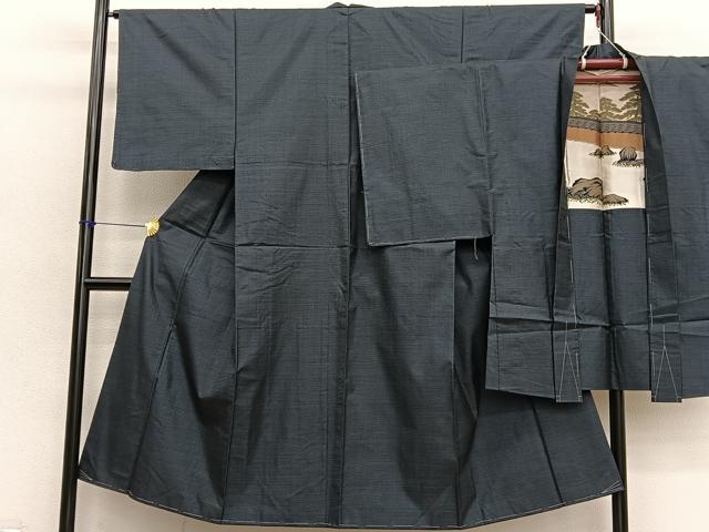 平和屋着物□男性 本場大島紬 アンサンブル 100亀甲 総詰め 正絹 逸品