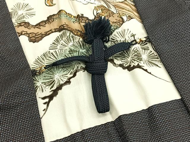 平和屋着物■男性 本場大島紬 アンサンブル 100亀甲 総詰め 羽裏:鷹 正絹 逸品 BAAX7333hv
