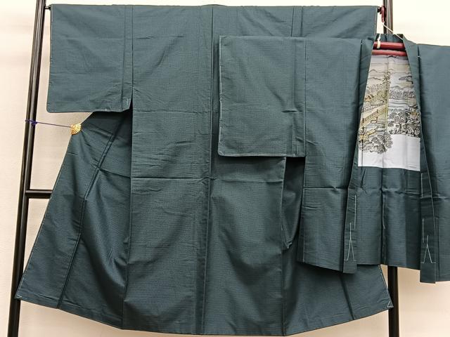 平和屋着物■男性 本場大島紬 アンサンブル100亀甲 総詰め 正絹 逸品 BAAX7337hv