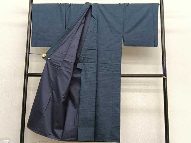 平和屋着物●男性 本場大島紬 アンサンブル 100亀甲 総詰め キングサイズ さが美扱い 正絹 逸品 BAAX7338hv