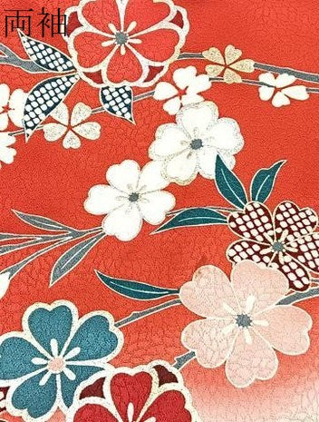 平和屋着物∵女の子 十三参り 子供 祝着 振袖 枝垂れ桜 暈し染め 金銀彩 逸品 BAAX7340hv