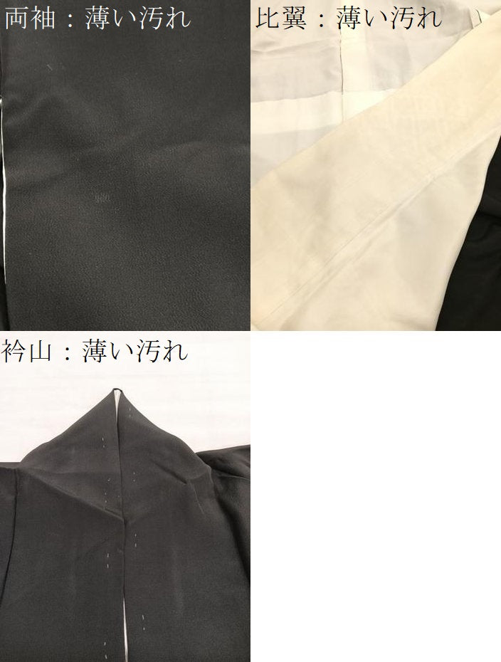平和屋着物■豪華黒留袖 総刺繍 雲取り有職花文 金銀糸 正絹 逸品 BAAX7346hv