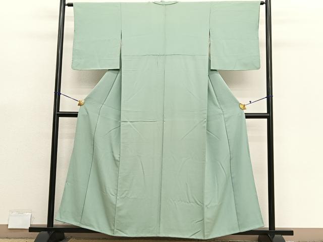 平和屋着物■上質な色無地 裏葉柳色 正絹 逸品 BAAX7347hv