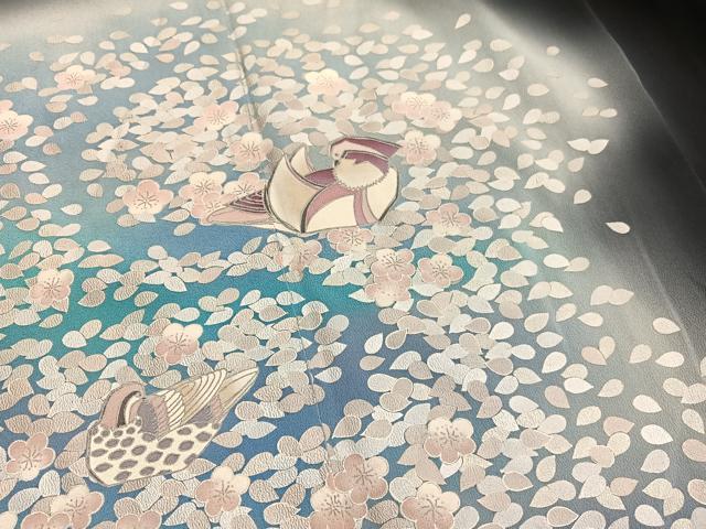 平和屋着物■豪華黒留袖 作家物 鴛鴦梅文 暈し染め 銀彩 正絹 逸品 BAAX7357hv
