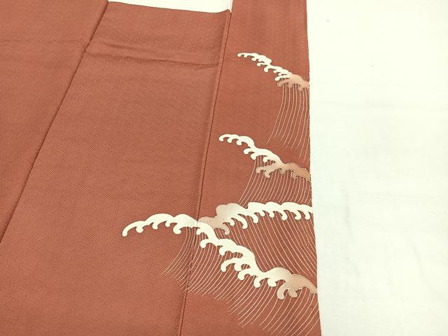 平和屋着物■中国三大刺繍 相良刺繍 色留袖 立波飛鶴文 金彩 正絹 逸品 BAAX7358hv