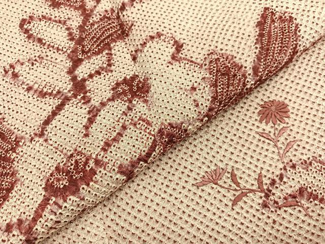 平和屋着物■色留訪問着 総絞り 刺繍 枝花文 正絹 逸品 BAAX7365hv