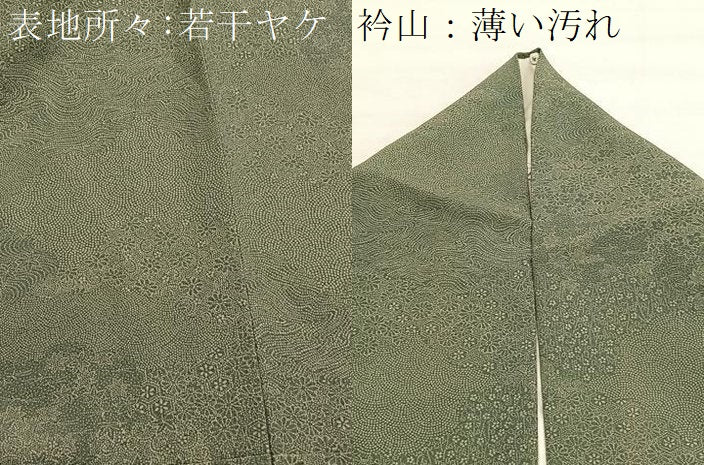 平和屋着物■江戸小紋 竜田川雲取り花文 正絹 逸品 BAAX7368hv