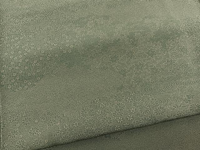 平和屋着物■江戸小紋 竜田川雲取り花文 正絹 逸品 BAAX7368hv